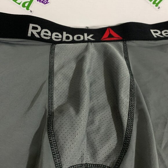 Reebok Boxer Brief Preformance Underwear Tagless Gray Black Red Mens L - Picture 3 of 5